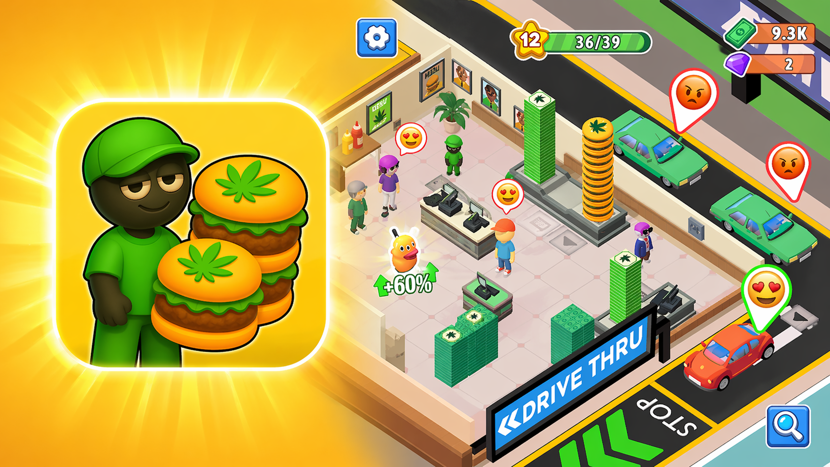 Casual tycoon game art